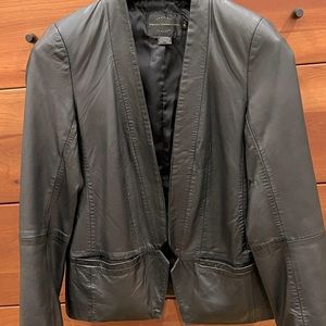 French Connection black leather blazer. Size 4